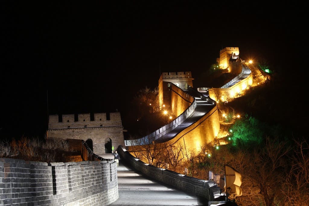 Die Chinesische Mauer vor der Earth Hour 2012...