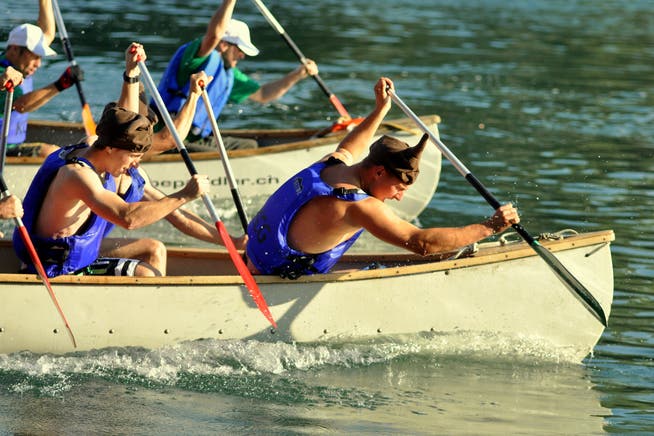 Ob Plausch oder ernsthafter Wettbewerb – auch am Samstag bewiesen sich selbst die Amateure als kräftige Kanuten.