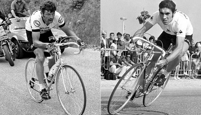 Gegen den Kannibalen Eddy Merckx hatte auch Bernard Thévenet keine Chance.