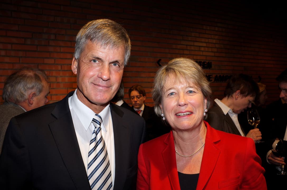  Rudolf Dellenbach, CEO der AKB und FDP-Nationalrätin Corina Eichenberger