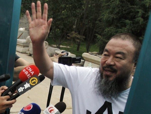 Ai Weiwei kurz nach seiner Freilassung