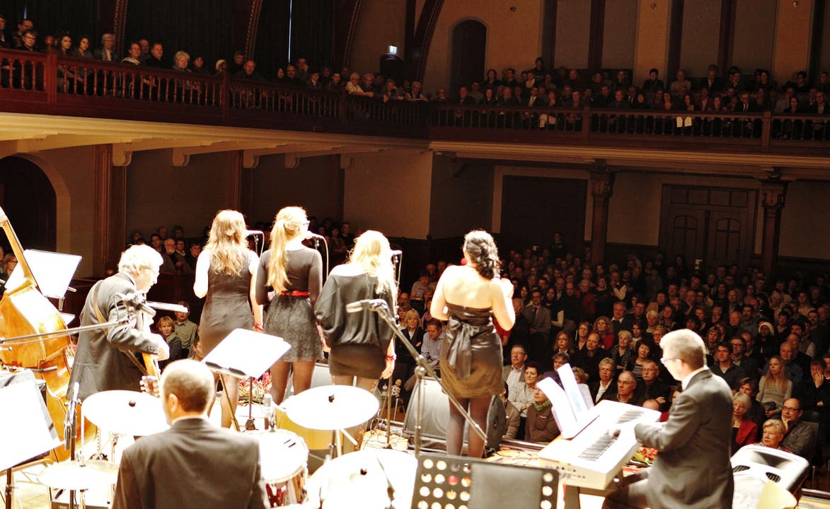 Die vier Ladybirds sammelten im rappelvollen Konzertsaal viele Publikumspunkte