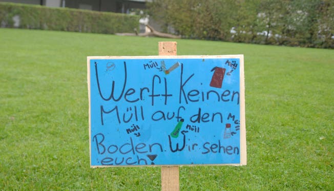 Die Schüler des Schulhauses Kappelerhof in Baden wehren sich gegen Abfallsünder