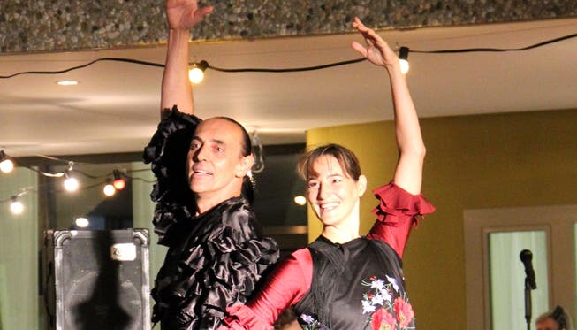 Letzter Auttritt: Beat Minger beim Flamenco mit einer ehemaligen Schülerin am Tellifest am 8. September.