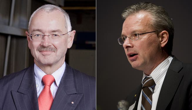 Hans Kuhn (links) ersetzt Kurt Loosli an der Spitze der Solothurner Handelskammer.