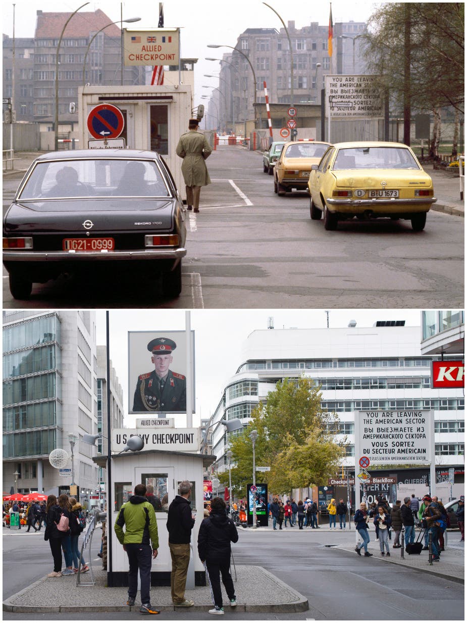 Bildstrecke - Vorher-Nachher-Bilder: Berliner Mauerfall ...