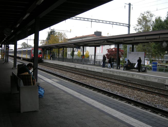 Perron 1 am Bahnhof Grenchen Süd