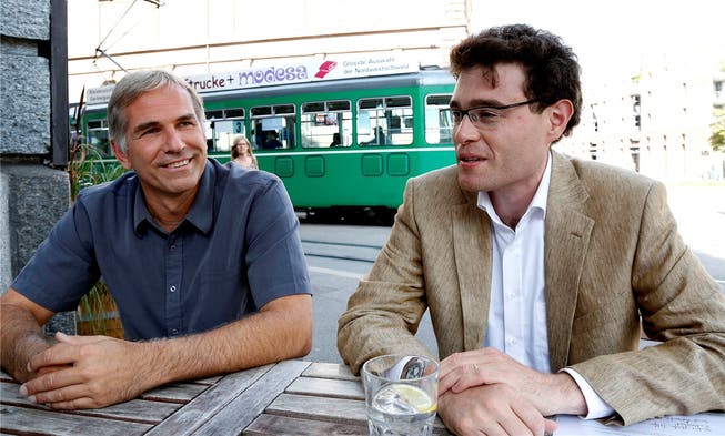 Sie wollen in die Basler Regierung: Lorenz Nägelin (SVP, links) und Emmanuel Ullmann (GLP).Kenneth Nars