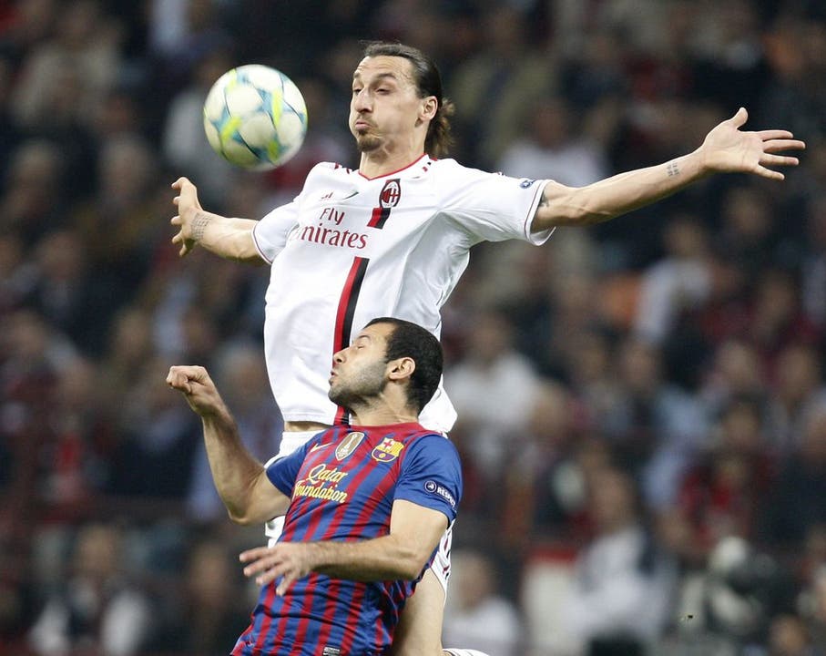 Im Spiel gegen den Ex-Club: Ibrahimovic im Dress der AC Milan gegen Braça, den Club, bei dem er zuvor spielte