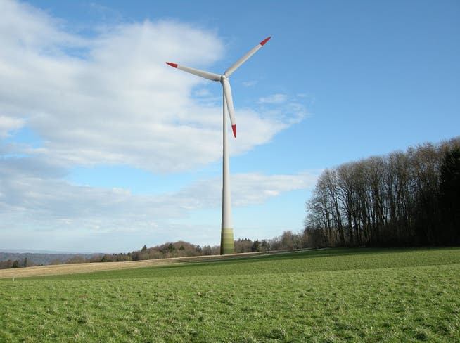 Das geplante Windrad auf dem Heitersberg
