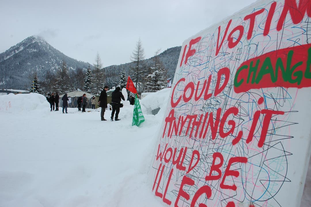 Occupy-Camp in Davos