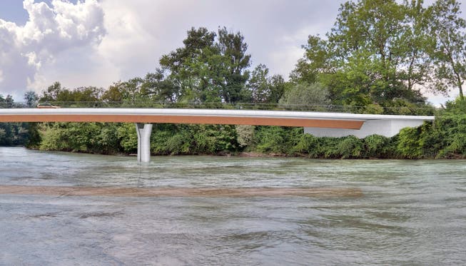 So könnte die neue Reussbrücke Gnadenthal dereinst aussehen. (zvg)