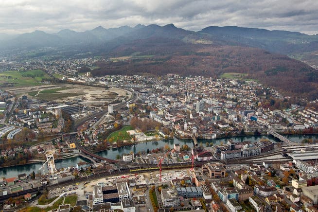 Luftaufnahme der Stadt Olten