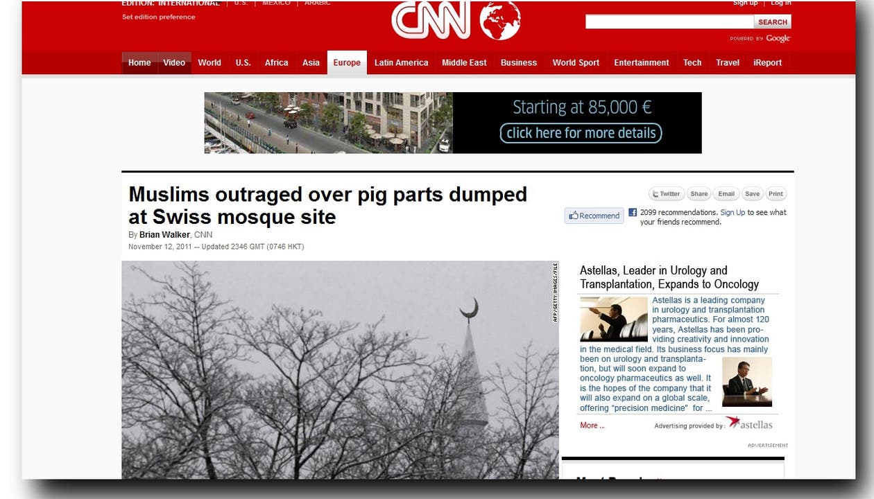 Schweine auf Moschee-Land: Grenchen im Fokus der Medien