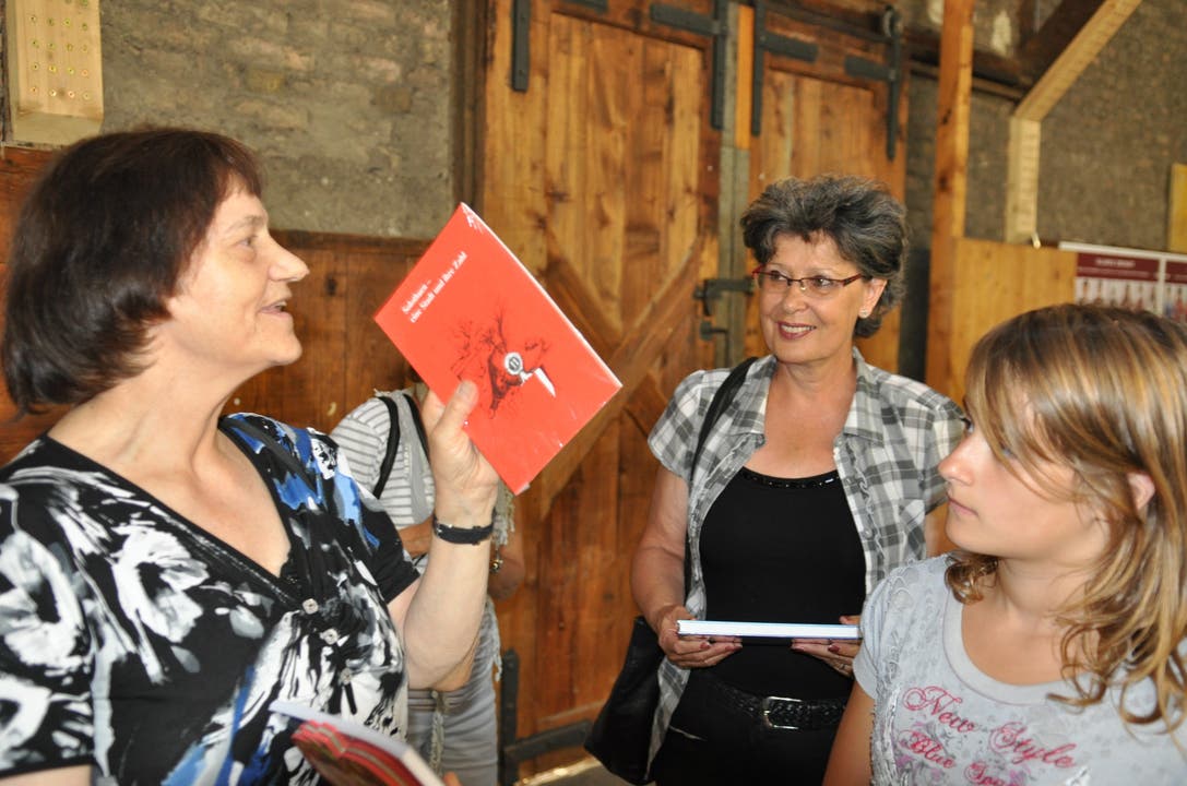 Rita Mosimann, Gemeindepräsidentin von Biezwil Sie begleitete die Delegation Fünft- und Sechstklässler aus dem Bucheggberg