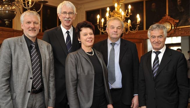 Der Solothurner Regierungsrat in der jetzigen Zusammensetzung. Nächstes Jahr stehen einige Änderungen an.