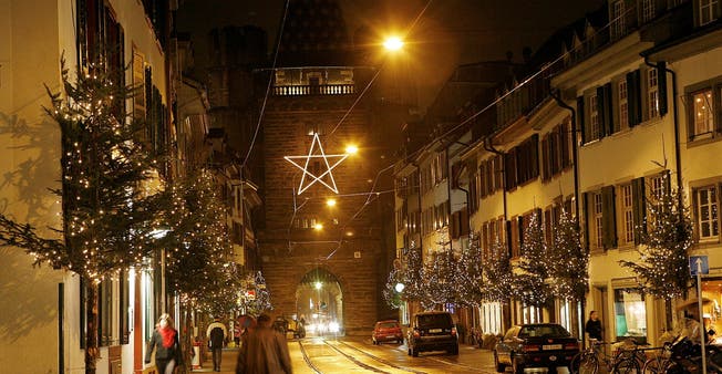 So sollte sie eigentlich aussehen: Die Weihnachtsbeleuchtung in der Spalenvorstadt