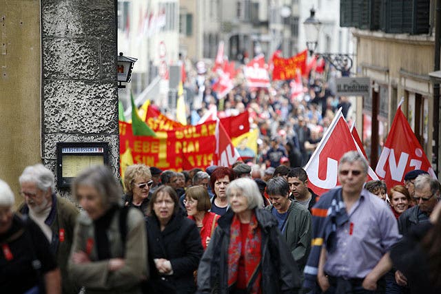 Kundgebung in Solothurn zum Tag der Arbeit