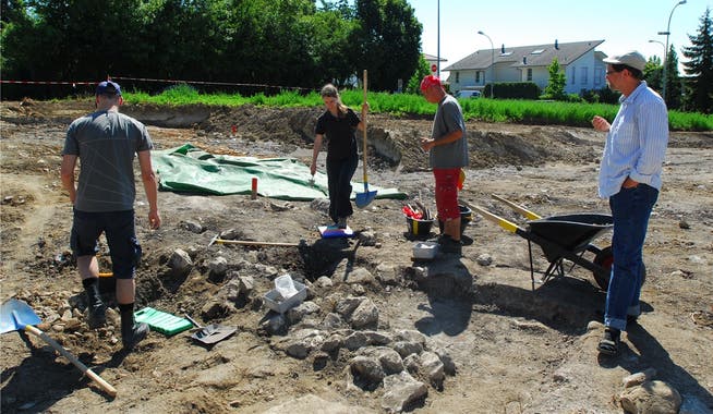 Auf diesem Baugrundstück westlich des Spitals Grenchen hat die Kantonsarchäologie Einzelstücke aus dem 3. Jahrhundert und Hinweise auf eine römische Villa entdeckt.
