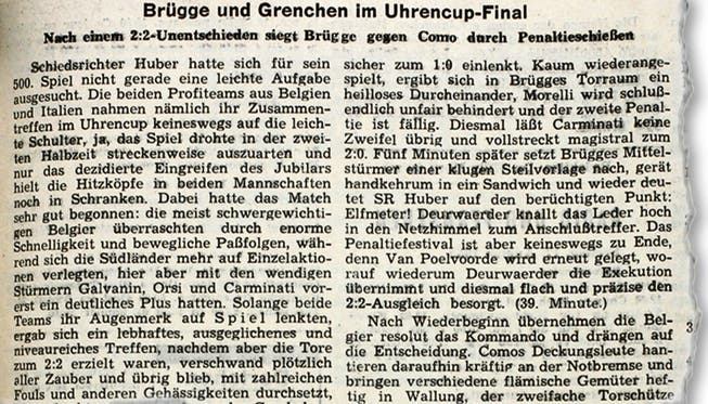 Ausriss aus dem Grenchner Tagblatt vom 17. August 1962