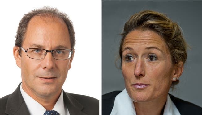 Passen politisch zusammen wie die Faust aufs Auge: Spitalchef Adrian Schmitter und Gesundheitsdirektorin Susanne Hochuli.