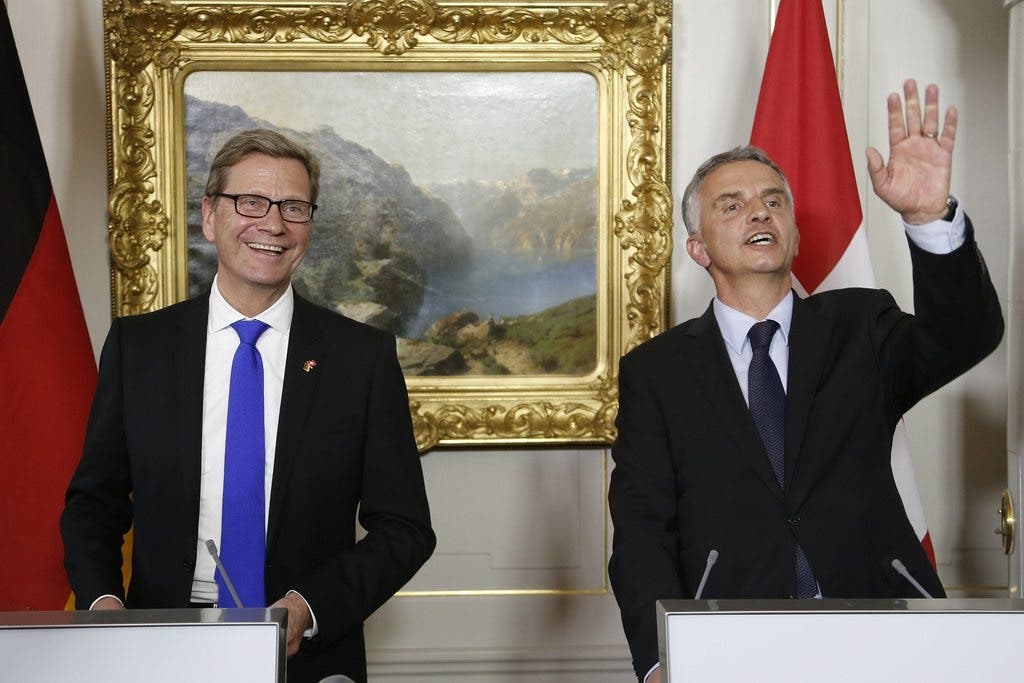 Didier Burkhalter trifft Deutschlands Aussenminister Guido Westerwelle
