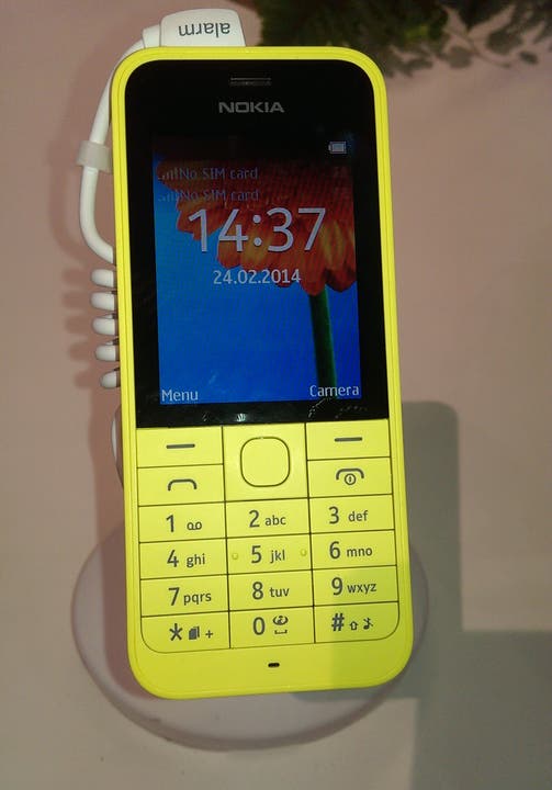 Eines der neuen Nokia-Phones an der Messe in Barcelona