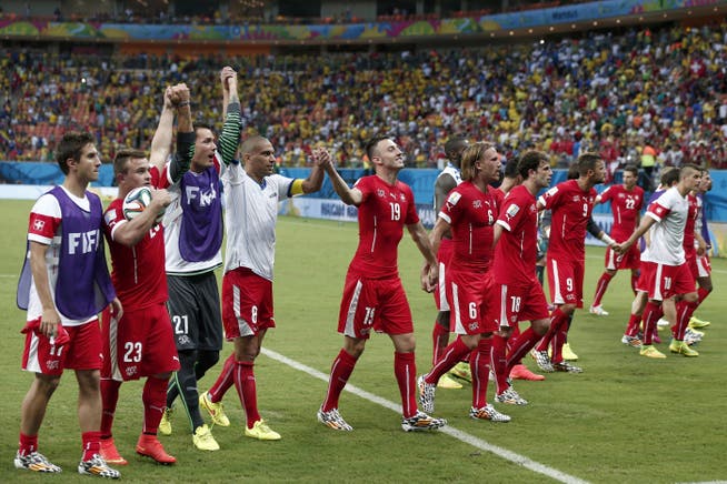 Die Schweizer-Nati nach dem Triumph gegen Honduras.