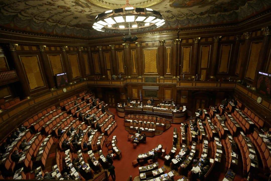 Der italienische Senat vor der Abstimmung.