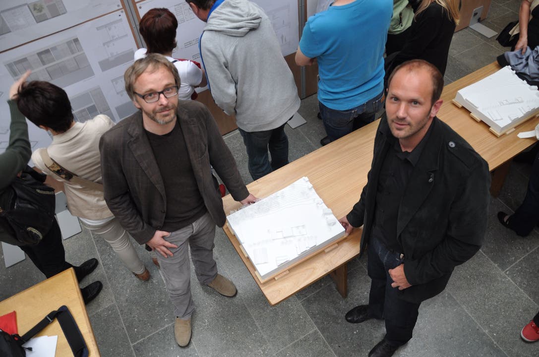 Die Architekten Rolf Meier und Martin Leder haben den Architekturwettbewerb für die Tagesstrukturen Goldiland in Obersiggenthal gewonnen