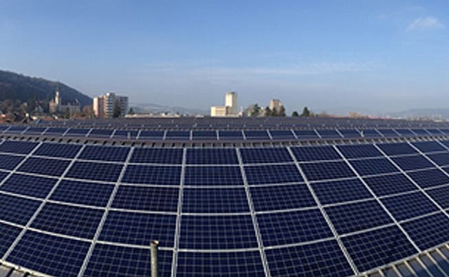 Die neue Solaranlage auf den Dächern der Xaver Meyer AG.