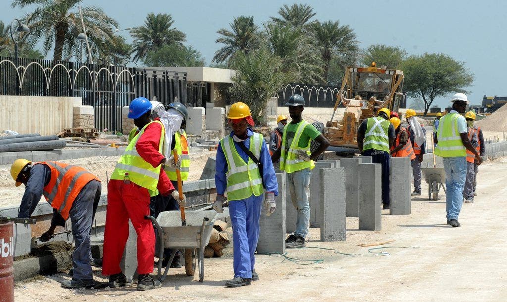 Arbeiten in der Gluthitze von Katar