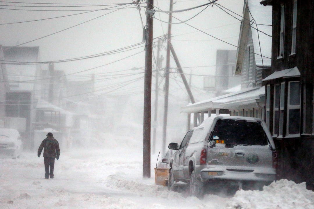 Viel Schnee ist in Scituate, Massachusetts gefallen