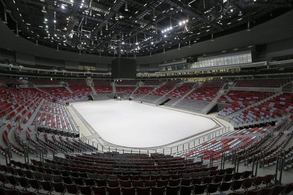 Blick in den «Bolshoy Ice Dome», Austragungsstätte von Eishockey-Spielen.