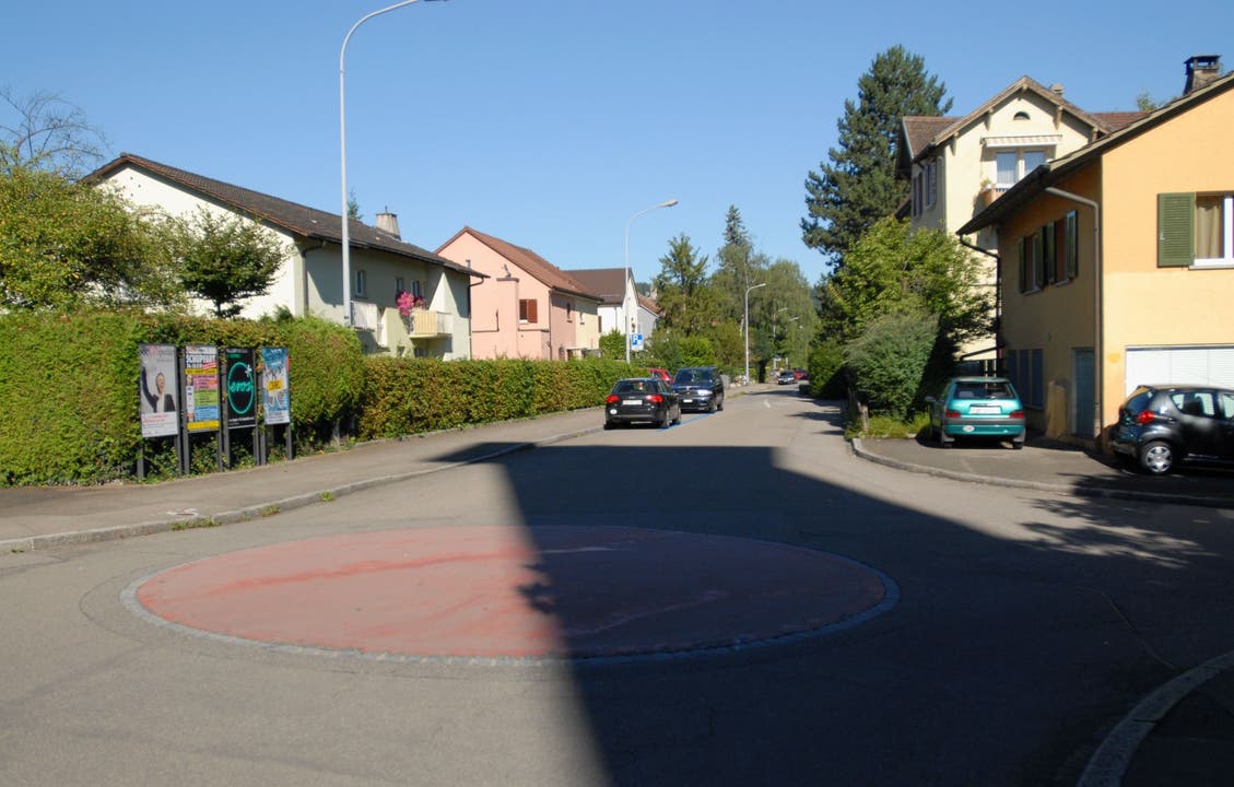 Die westliche Zentralstrasse führt durch ein grünes Wohnquartier