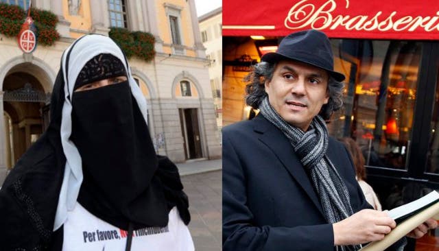 Der Franzose Rachid Nekkaz (rechts) will zahlen, wenn im Tessin Frauen wegen ihrer Burka gebüsst werden.