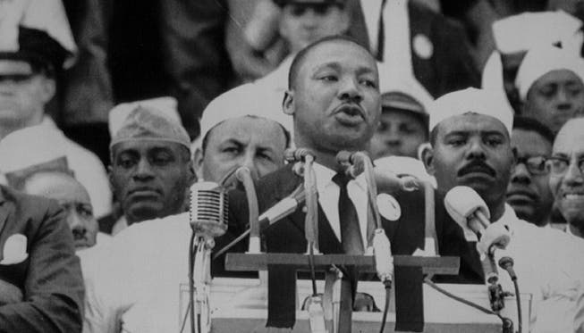 «I have a dream»: Martin Luther King bei seiner berühmten Rede am 28. August 1963. Getty images