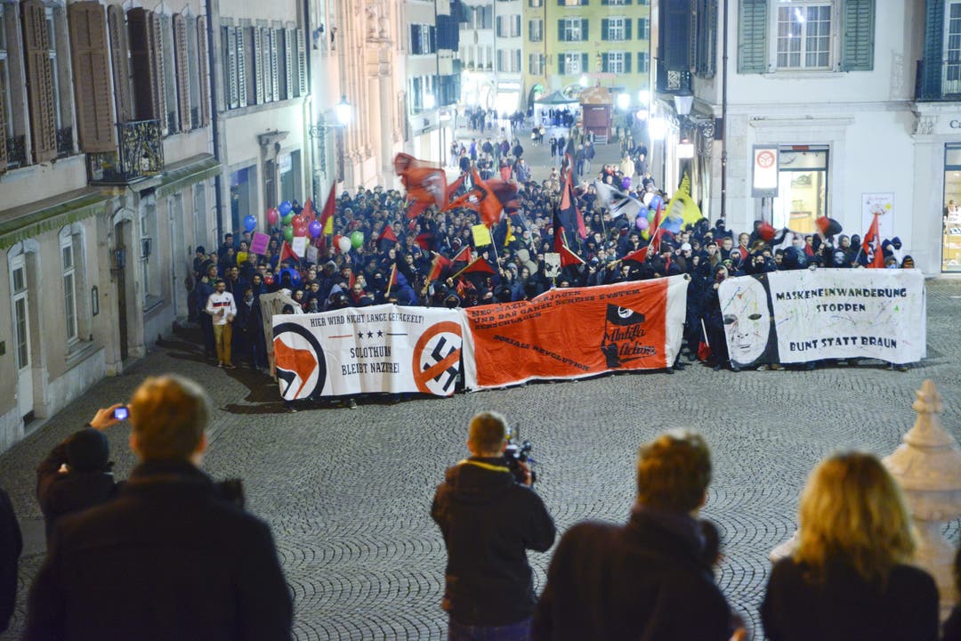 Demonstration "Bunt statt Braun - Solothurn bleibt nazifrei"