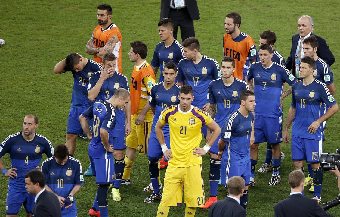 Die enttäuschten Argentinier Immerhin: Sie sind Vize-Weltmeister!