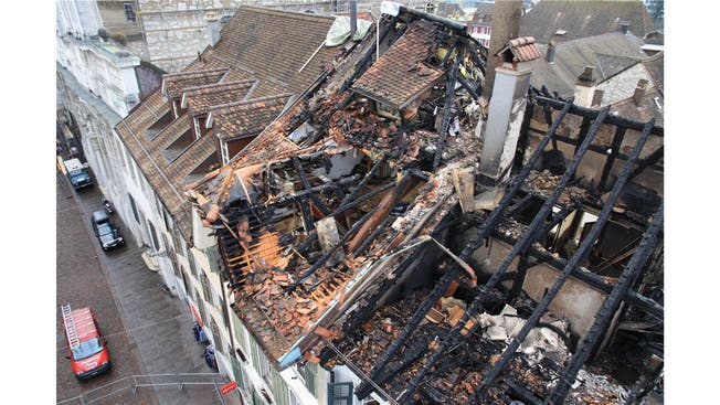 Ursache Elektrizität: Der Brand in der Solothurner Altstadt vom 29. März 2011 richtete Schäden von 5,4 Mio. Fr. an.