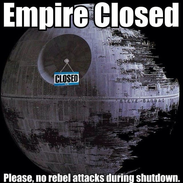 Shutdown auf dem Todesstern aus Star Wars