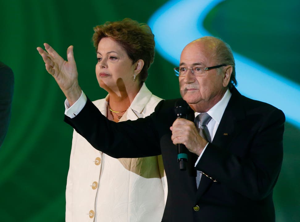 Brasiliens Präsidentin Dilma Roussef und Fifa-Präsident Sepp Blatter