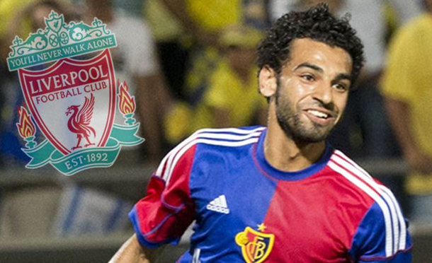 Trägt Salah bald das Wappen des FC Liverpool (links) auf der Brust?