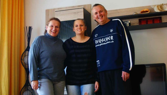 Andi Wettstein mit Frau Astrid und Tochter Tina.