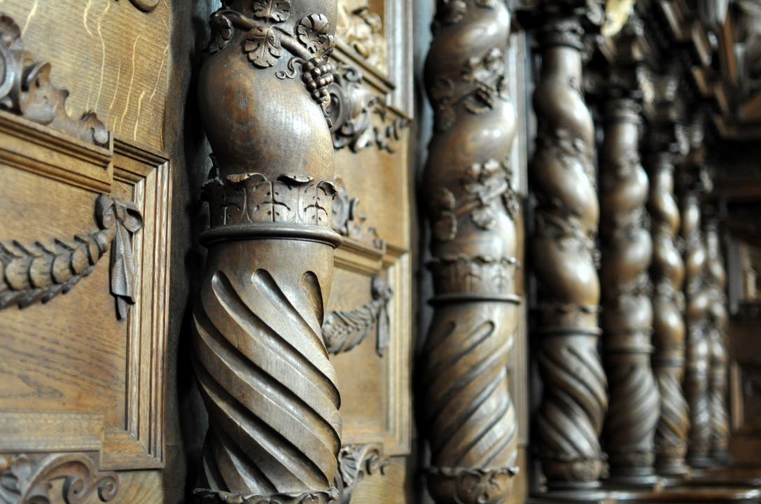 Bernini Säulen, geschnitzt vom Murianer Künstler Simon Bachmann