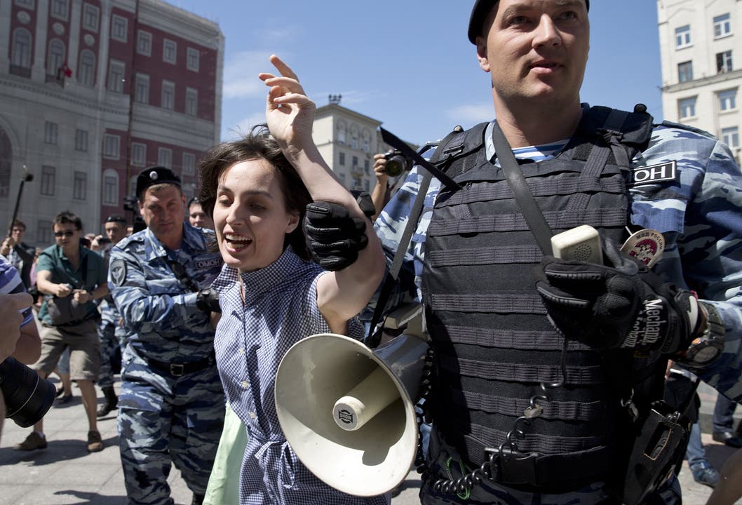 Die Behörden zeigten keine Toleranz für die Pro-Conchita Wurst Demo in Moskau.