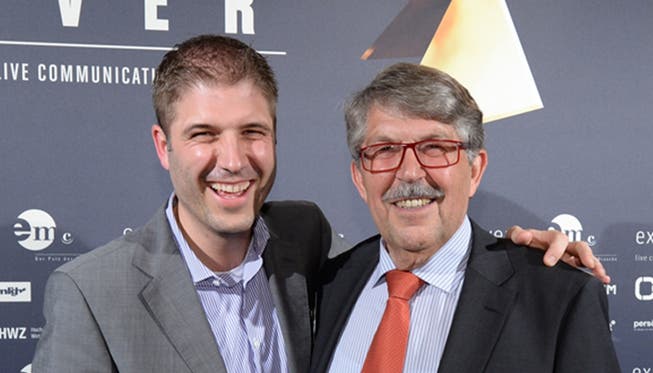 Willi Gyger, Gewinner des Xaver of the Year 2014 mit seinem Sohn Christian.
