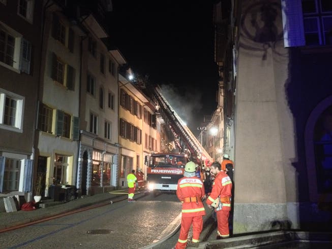 Brand in der Laufenburger Altstadt.