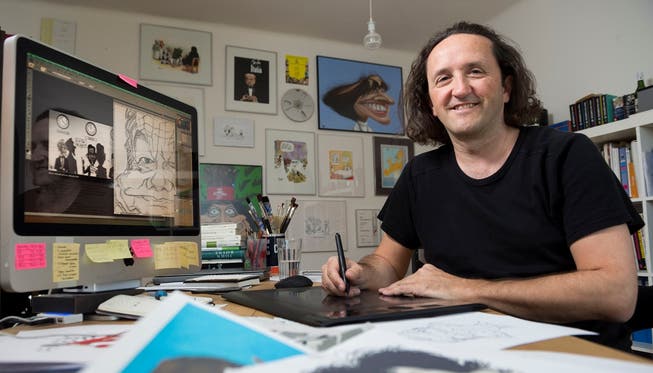 Karikaturist Silvan Wegmann: «Chefredaktoren haben es nicht immer einfach mit mir; ich lasse mich nicht gerne lenken.» Alex Spichale