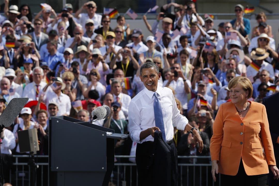 Barack Obama hält seine Rede in Berlin